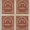 10c carmine US Postal Savings Official Mail block of four