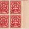 10c carmine US Postal Savings Official Mail block of four