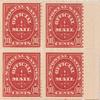 10c carmine US Postal Savings Official Mail block of four