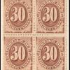 30c brown Postage Due block of four