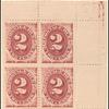 2c bright claret Postage Due block of four