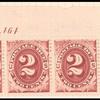 2c bright claret Postage Due strip