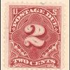 2c deep claret Postage Due single