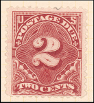 2c deep claret Postage Due single