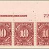 10c deep claret Postage Due strip of three