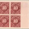 10c deep claret Postage Due block of four