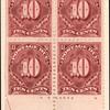 10c deep claret Postage Due block of four
