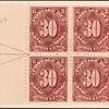30c deep claret Postage Due block of four