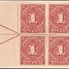 1c deep claret Postage Due block of four