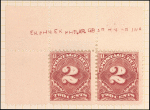 2c deep claret Postage Due pair