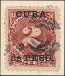 2c deep claret Postage Due single