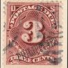 3c deep claret Postage Due single