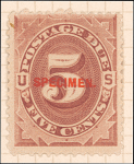 5c red brown Postage Due single