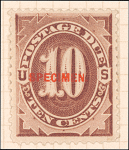 10c red brown Postage Due single