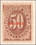 50c red brown Postage Due single