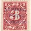 3c deep claret Postage Due single