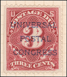 3c deep claret Postage Due single