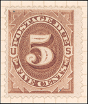 5c deep brown Postage Due single