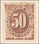 50c deep brown Postage Due single