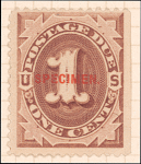 1c red brown Postage Due single