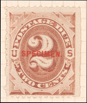 2c red brown Postage Due single