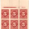 5c deep claret Postage Due block of six