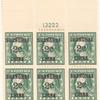 2c on 1c green Washington block of six