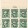 2c on 1c green Washington block of six