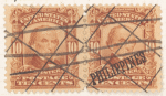 10c pale red brown Daniel Webster pair