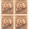 4c brown Ulysses S. Grant block of four