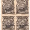 13c purple black Benjamin Harrison block of four