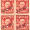 2c carmine Washington block of four