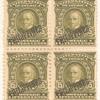 15c olive green Henry Clay block of four