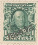 1c blue green Franklin single