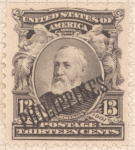 13c purple black Benjamin Harrison single