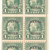 1c deep green Franklin booklet pane of six