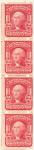 2c carmine Washington strip of four