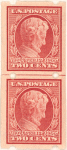 2c carmine Lincoln Centenary of Birth pair