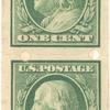 1c green Franklin pair