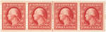 2c carmine Washington strip of four