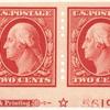 2c carmine Washington strip of four