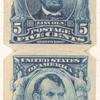 5c blue Abraham Lincoln pair
