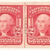 2c carmine Washington strip of four
