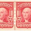 2c carmine Washington strip of four