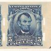 5c blue Abraham Lincoln pair