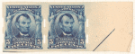 5c blue Abraham Lincoln pair