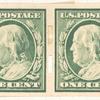 1c green Franklin pair