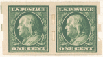 1c green Franklin pair
