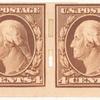 4c orange brown Washington pair