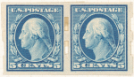5c blue Washington pair